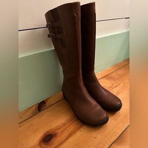 Keen Bern Baby Bern Leather Knee High Boots Women's 8.5, brown